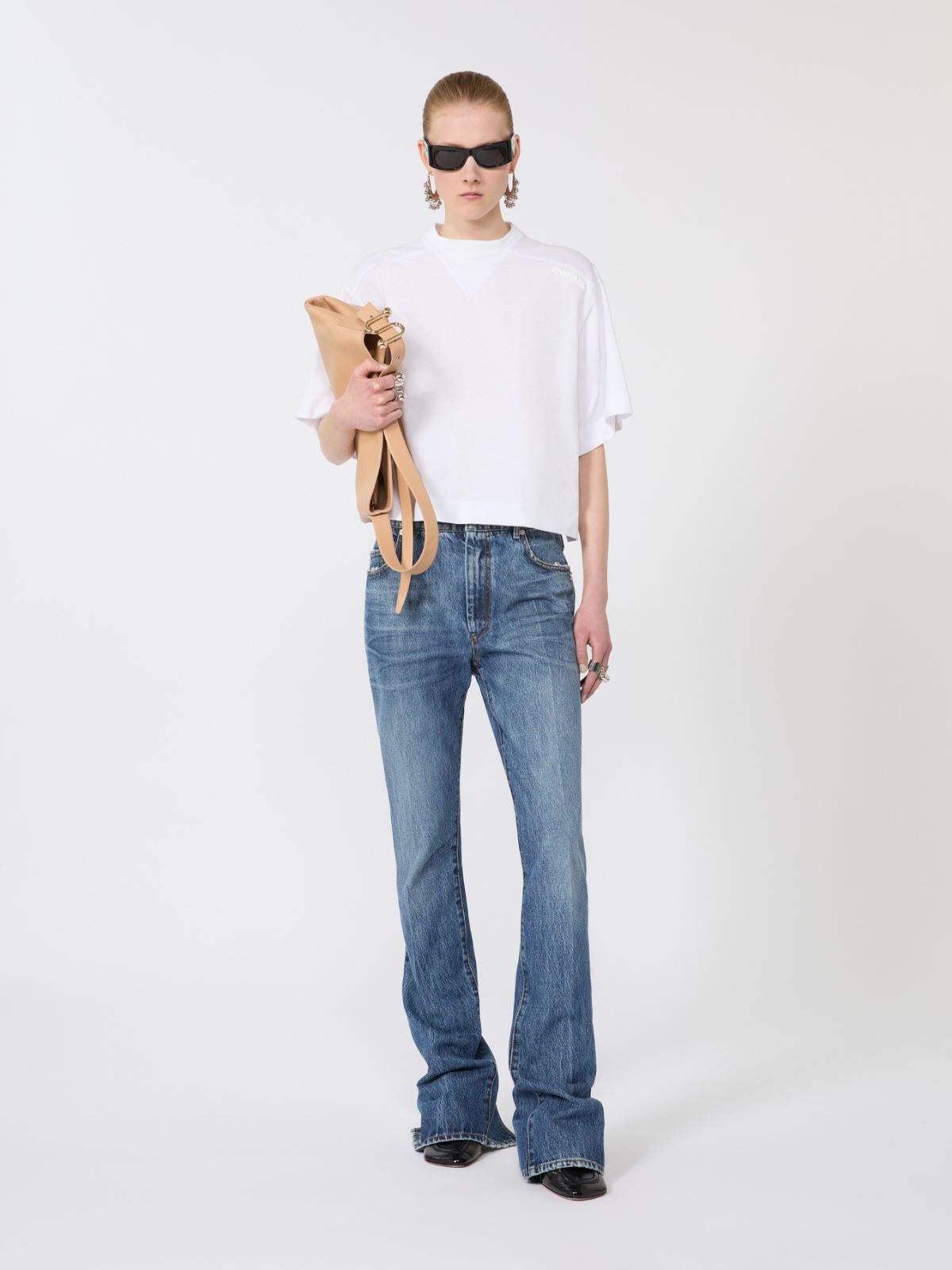 Cotton T-shirt - OPTICAL WHITE - Max Mara