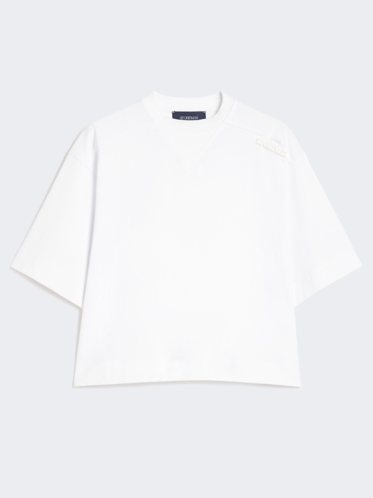 Cotton T-shirt - OPTICAL WHITE - Max Mara