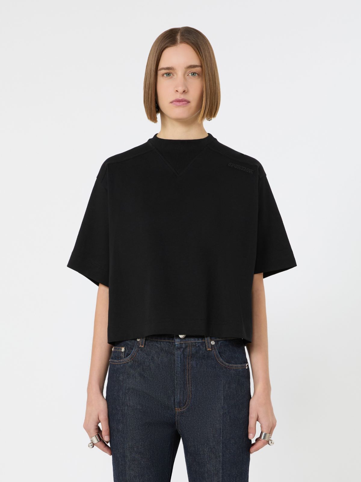 Camiseta de algodón - NEGRO - Max Mara - 6