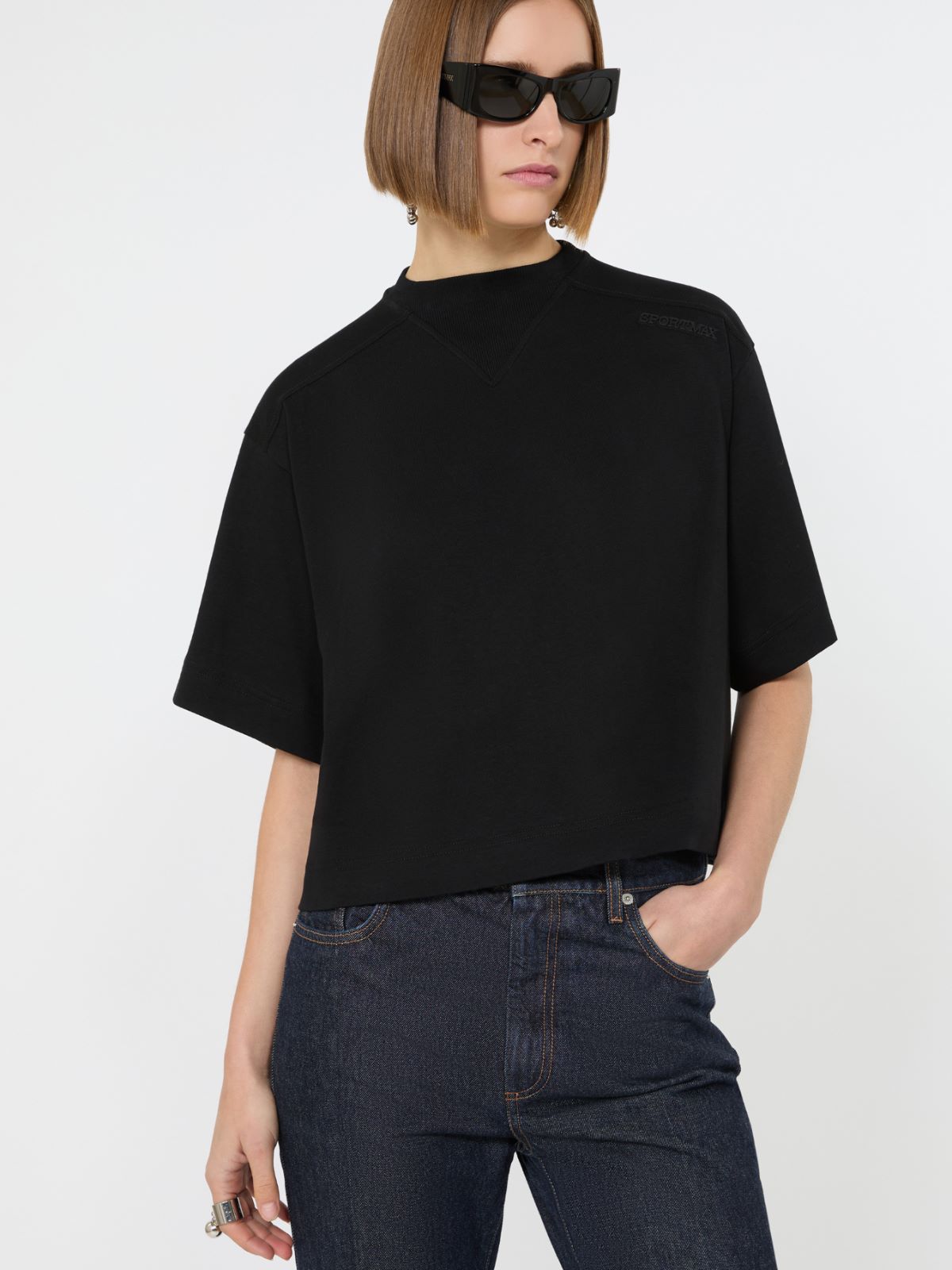 Camiseta de algodón - NEGRO - Max Mara - 6