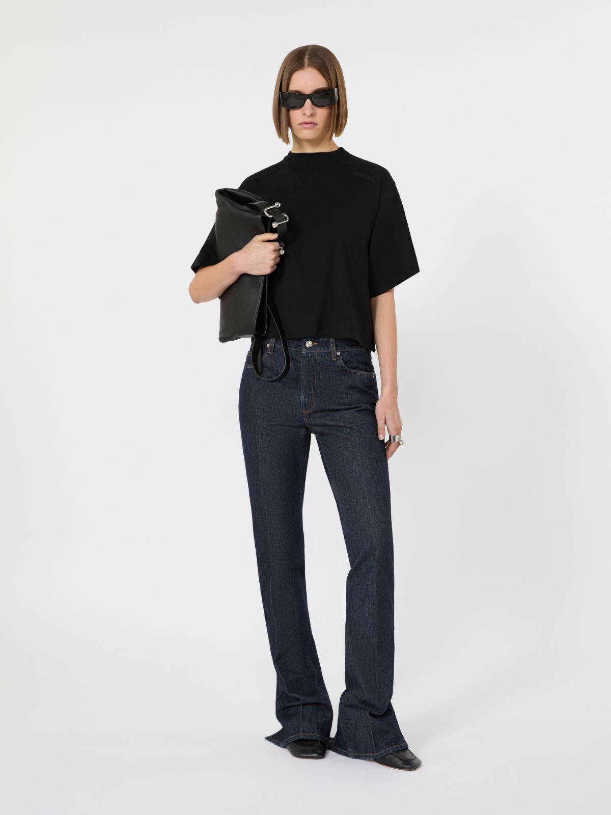 Camiseta de algodón - NEGRO - Max Mara - 6