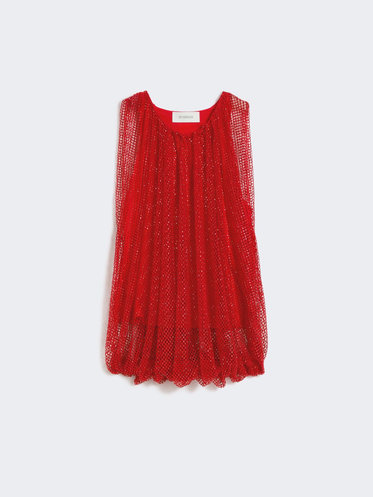 Mesh top with crystals - RED - Max Mara - 6