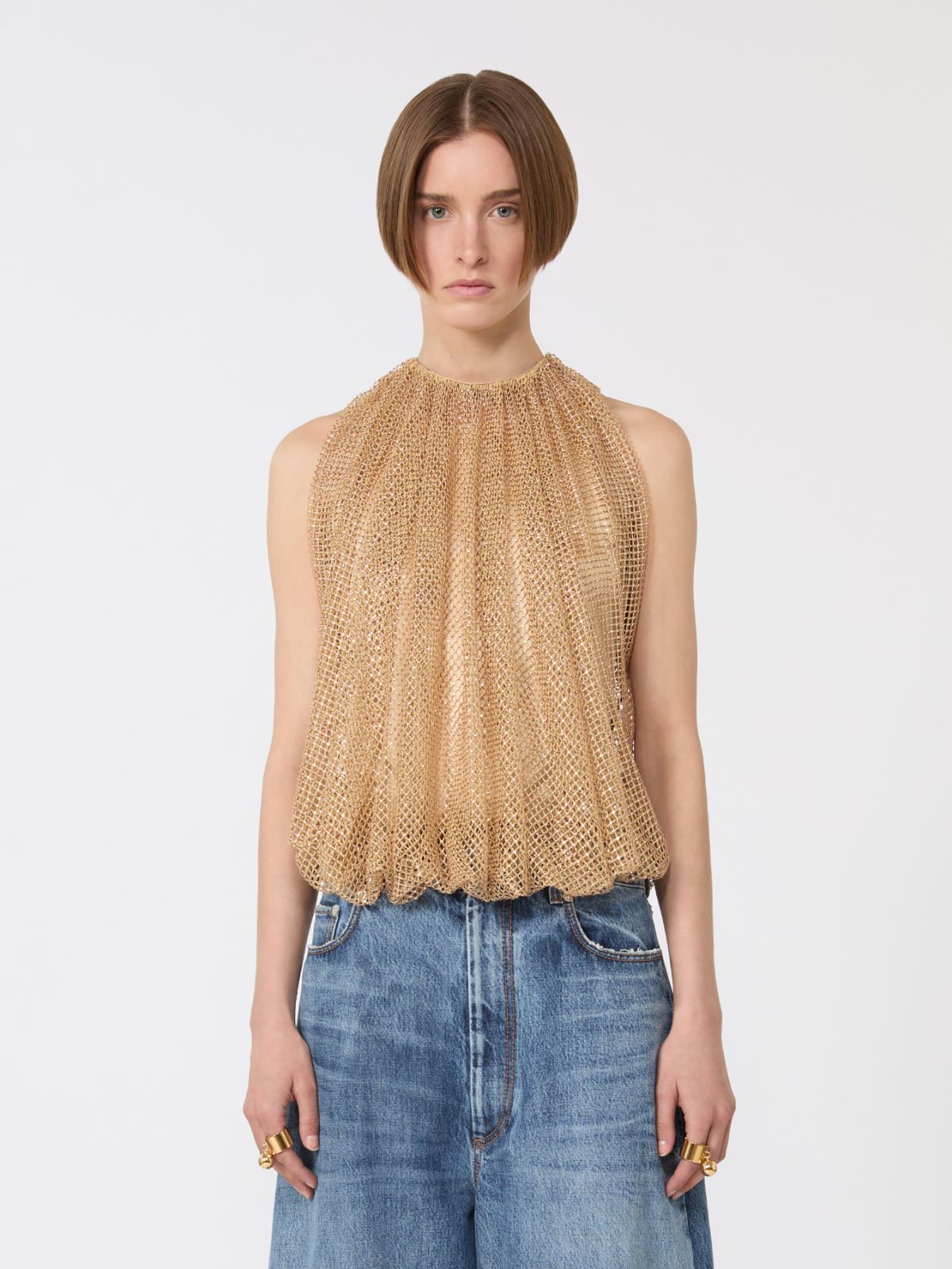 Mesh top with crystals - CAMEL - Max Mara - 6