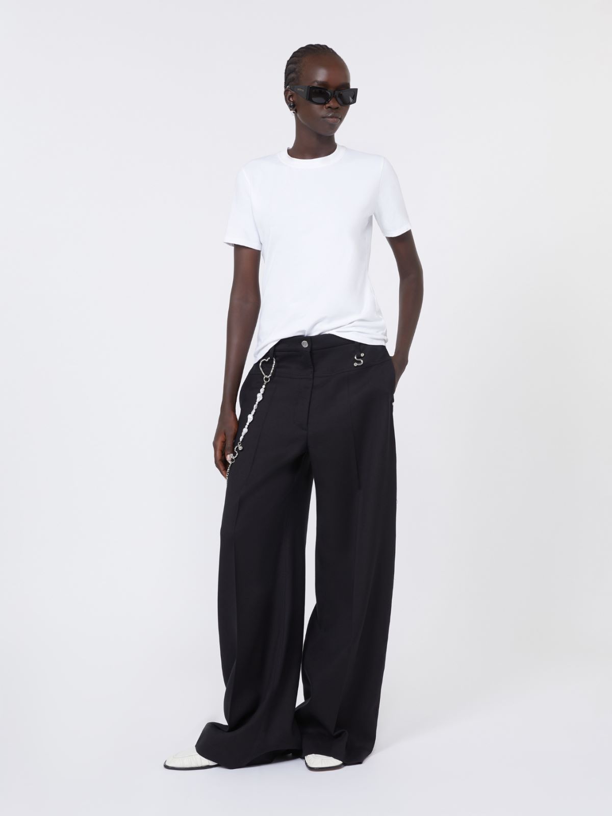 Cotton T-shirt - WHITE