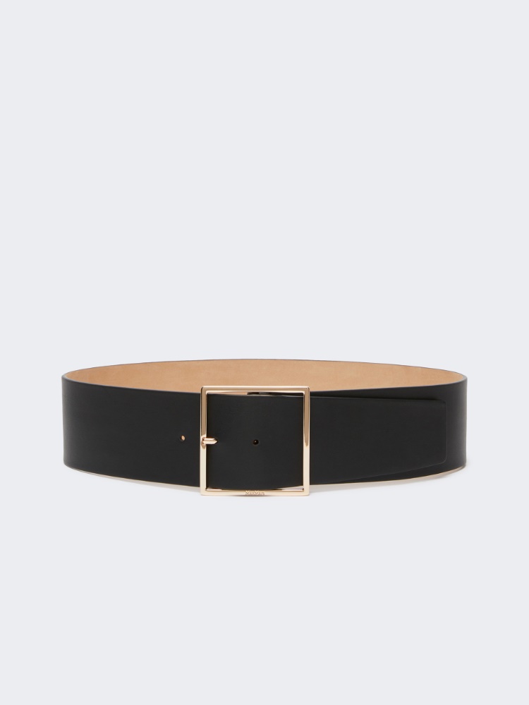 Wide leather belt - BLACK - Max Mara