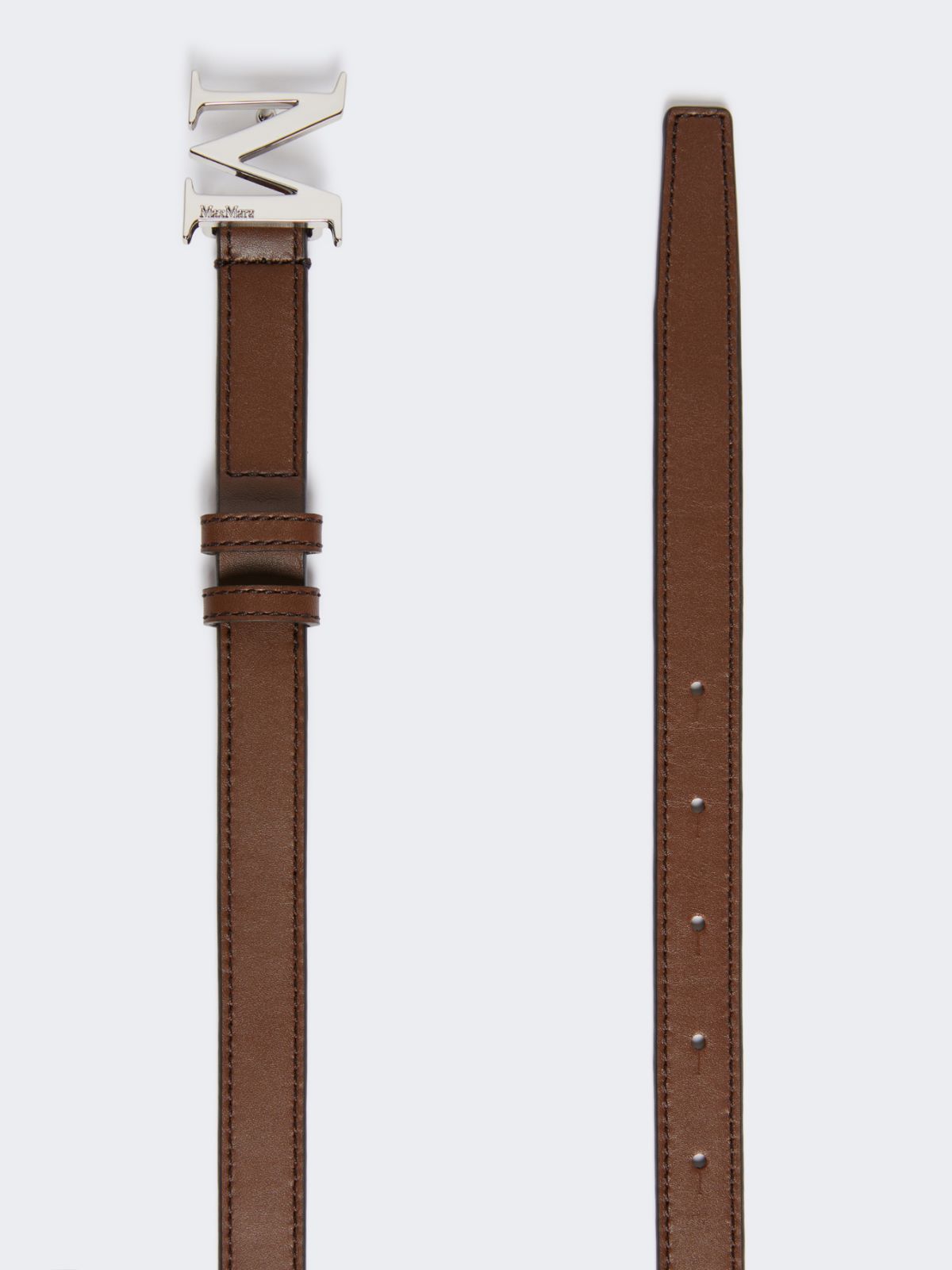 Natural leather Monogram belt - BROWN - Max Mara - 2