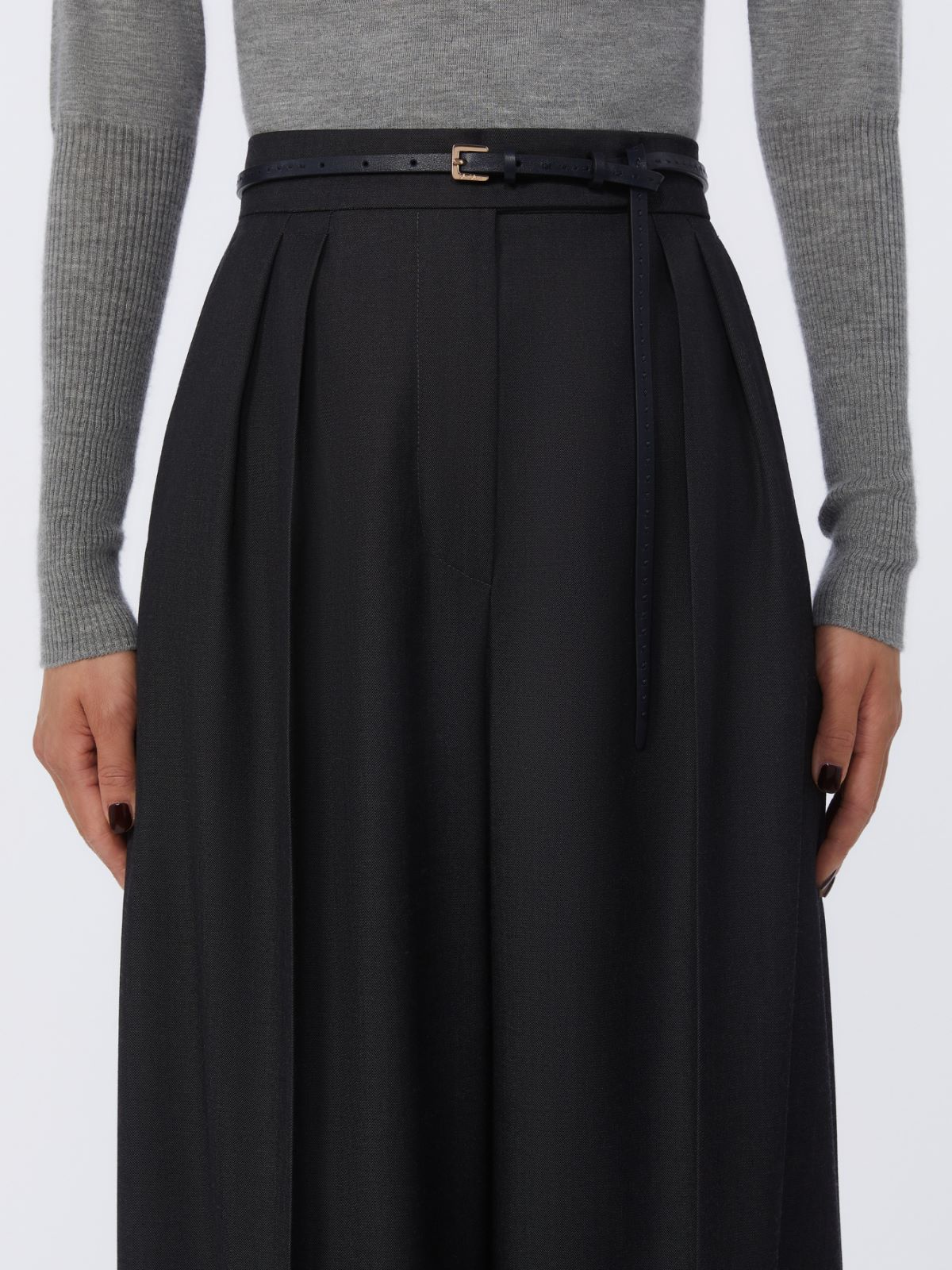 Natural leather belt - BLACK - Max Mara - 3