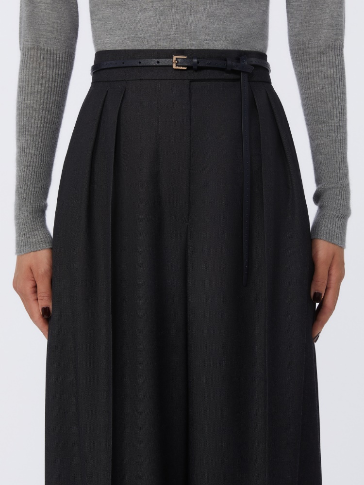 Natural leather belt - BLACK - Max Mara