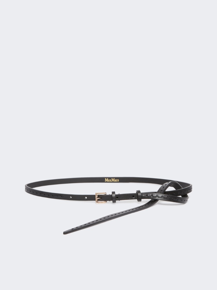 Natural leather belt - BLACK - Max Mara