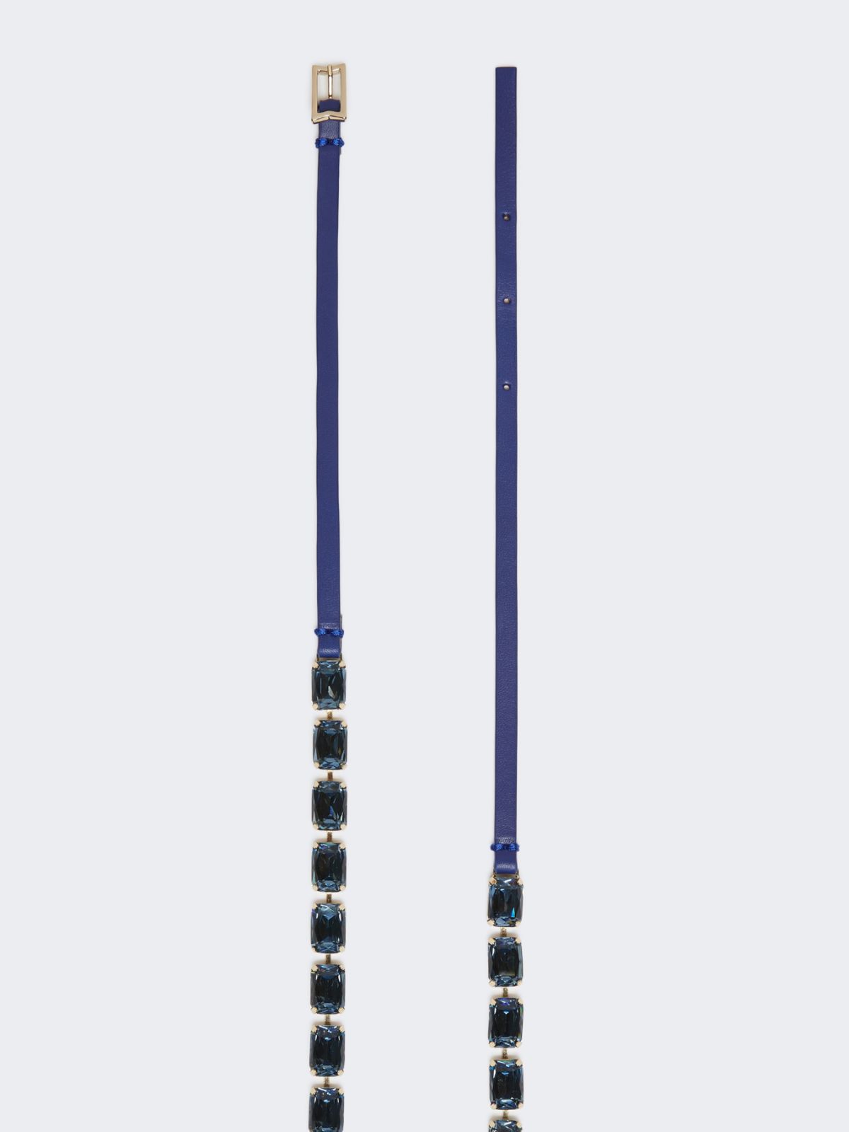 Biżuteryjny pasek ze skóry nappa - CHABROWY - Max Mara - 5