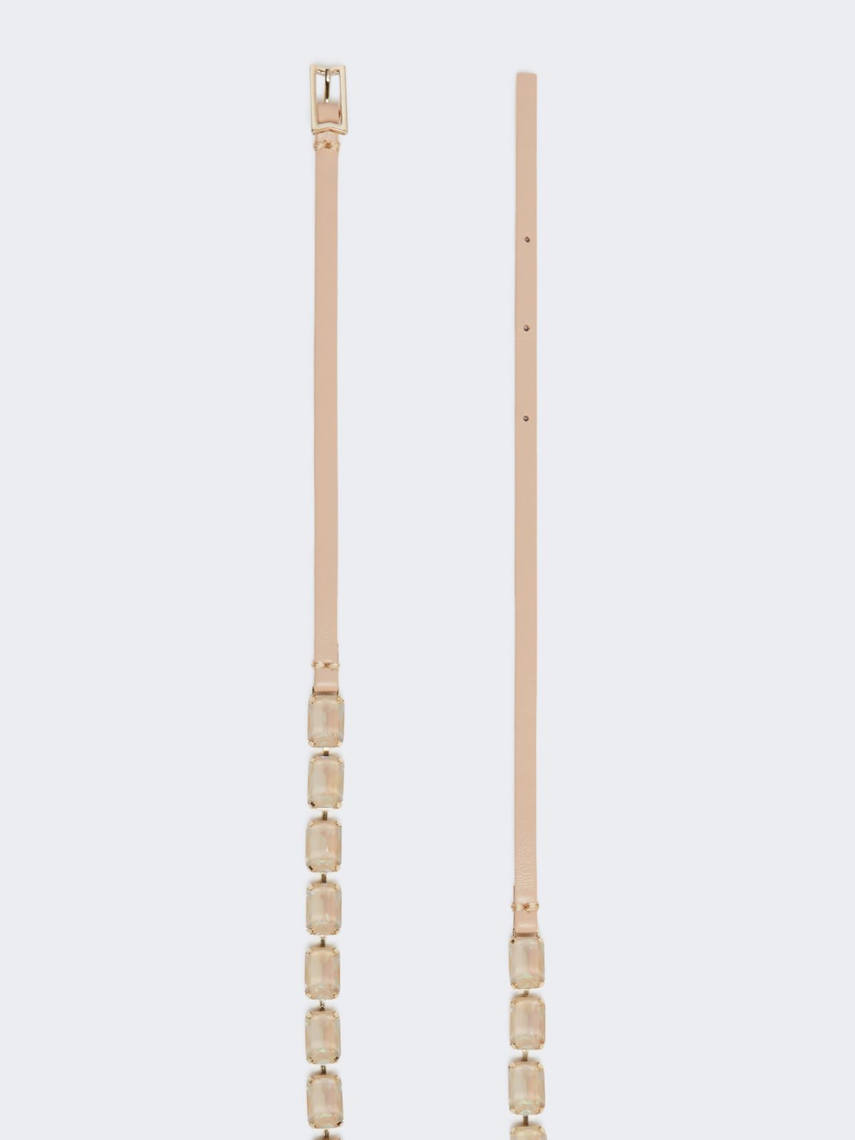 Jewelled nappa leather belt - POWDER - Max Mara - 5