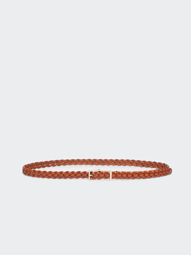 Woven leather belt - RUST - Max Mara