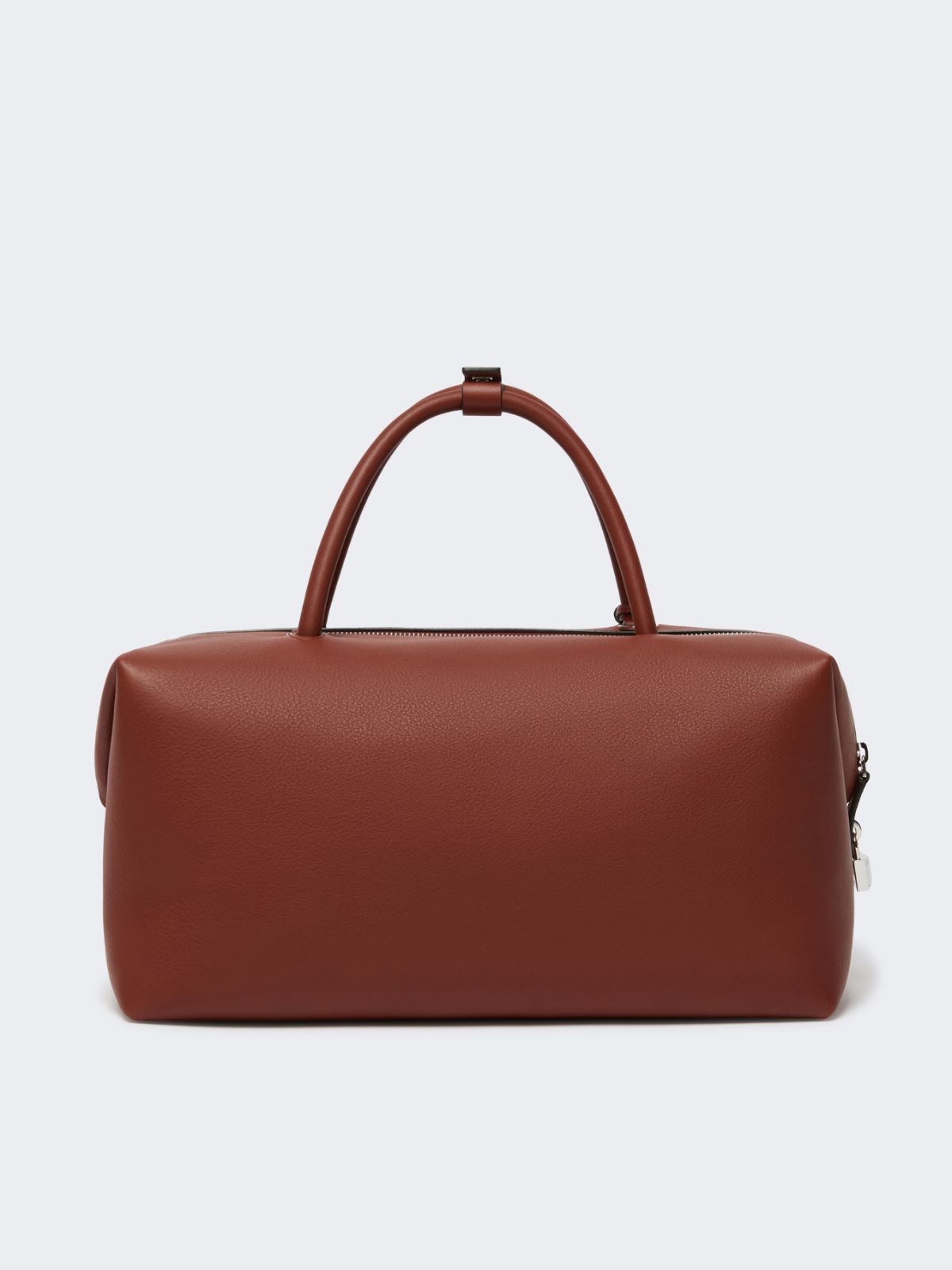 Large leather Boston bag with pockets - RUST - Max Mara - 12