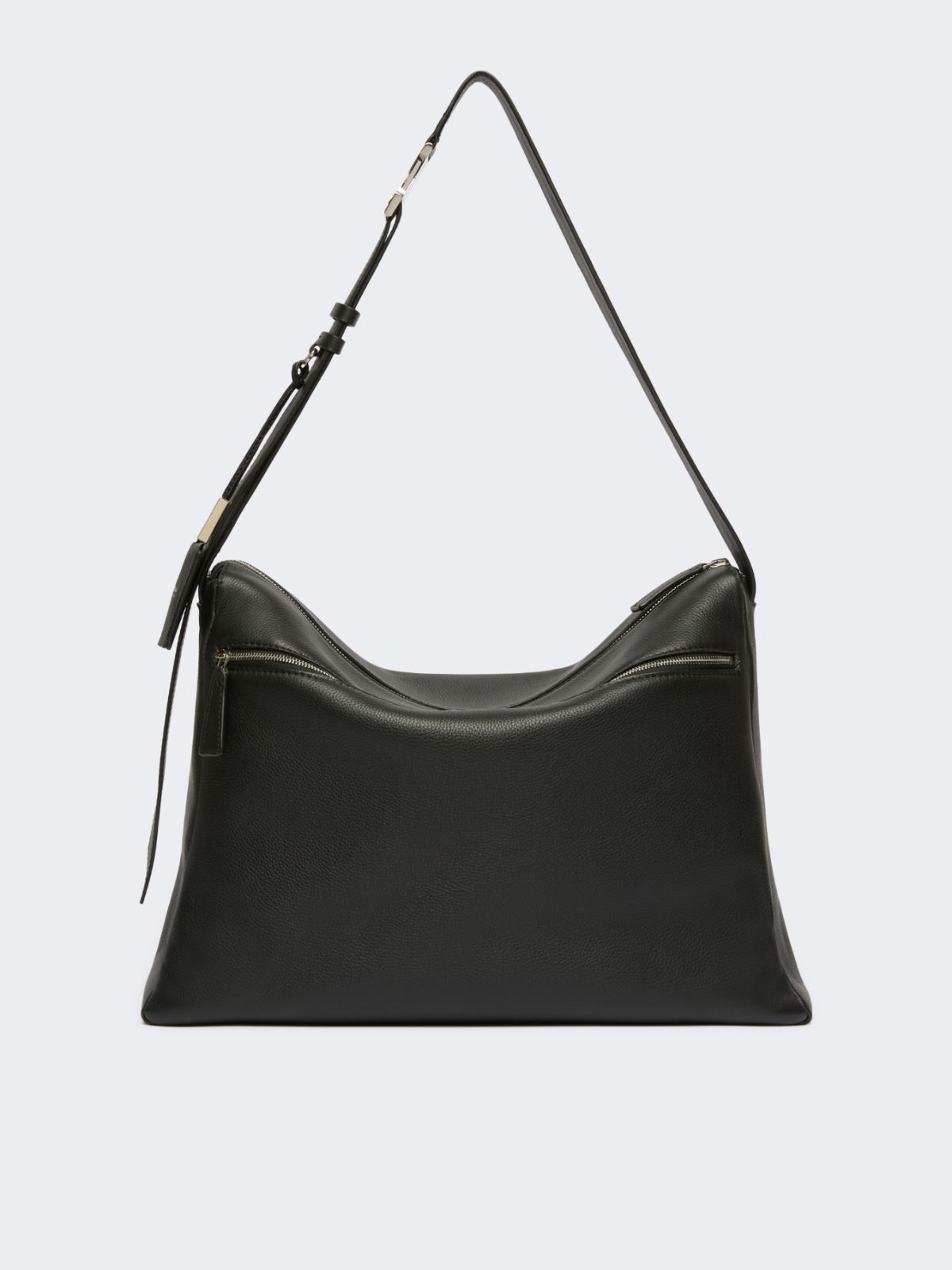 Large, low-sheen leather handbag - BLACK - Max Mara - 3