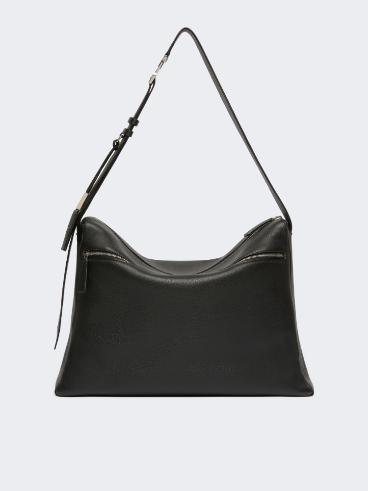Large, low-sheen leather handbag - BLACK - Max Mara - 3