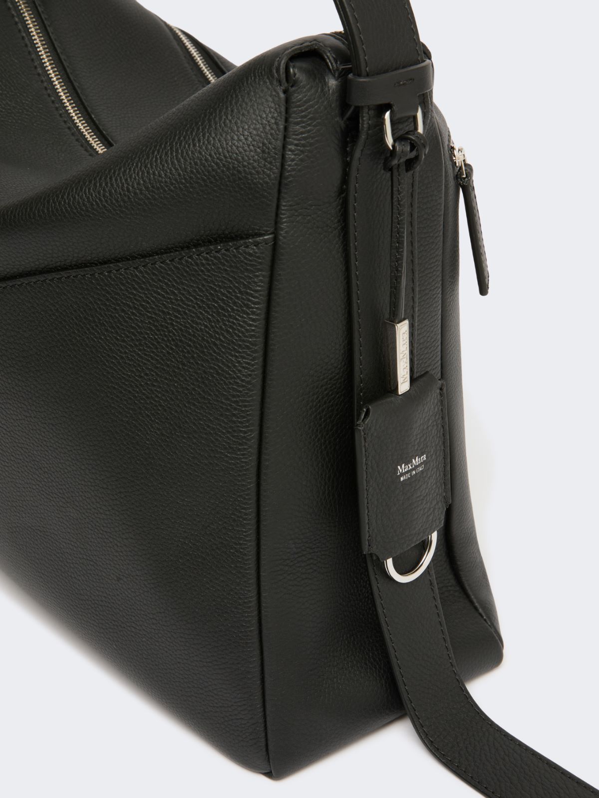 Large, low-sheen leather handbag - BLACK - Max Mara - 3