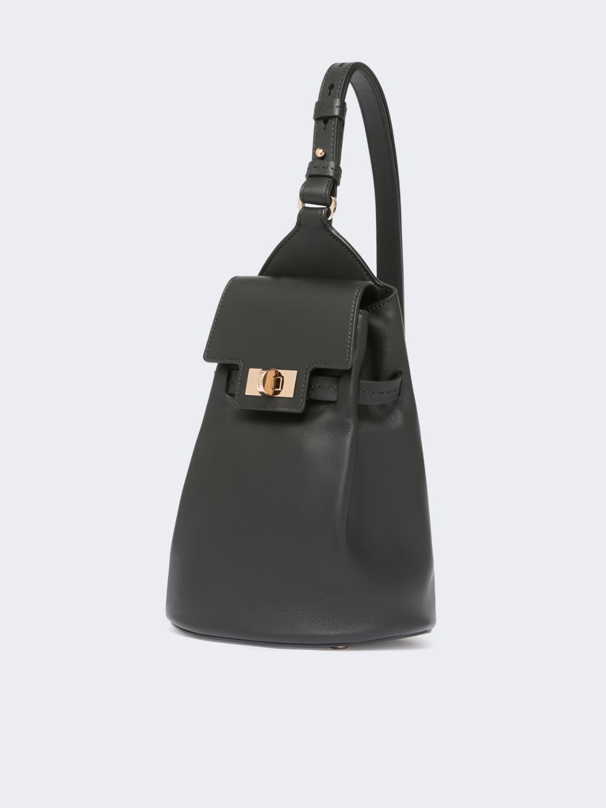 Leather, one-shoulder Margaux backpack - BLACK - Max Mara - 2
