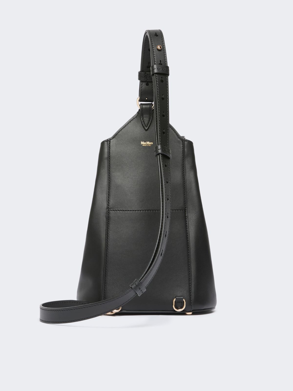 Leather, one-shoulder Margaux backpack - BLACK - Max Mara - 3