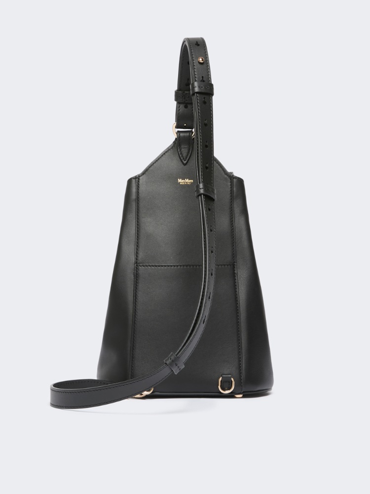 Leather, one-shoulder Margaux backpack - BLACK - Max Mara - 3