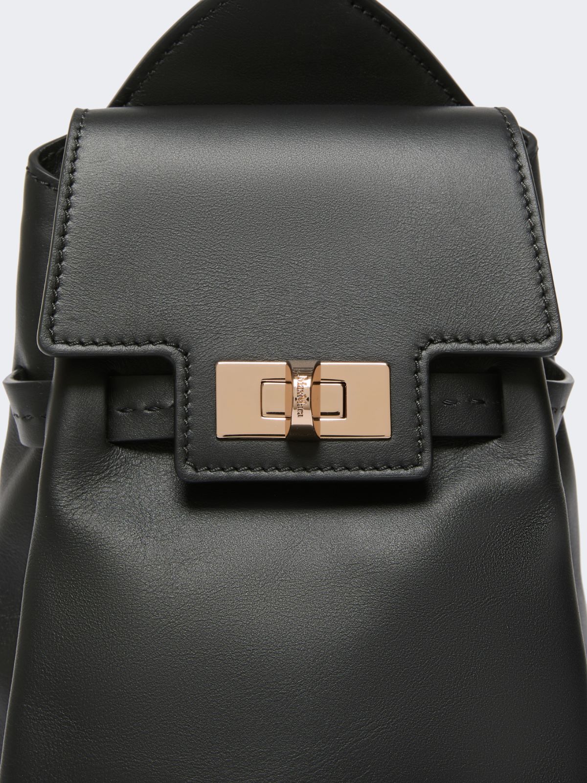 Leather, one-shoulder Margaux backpack - BLACK - Max Mara - 3