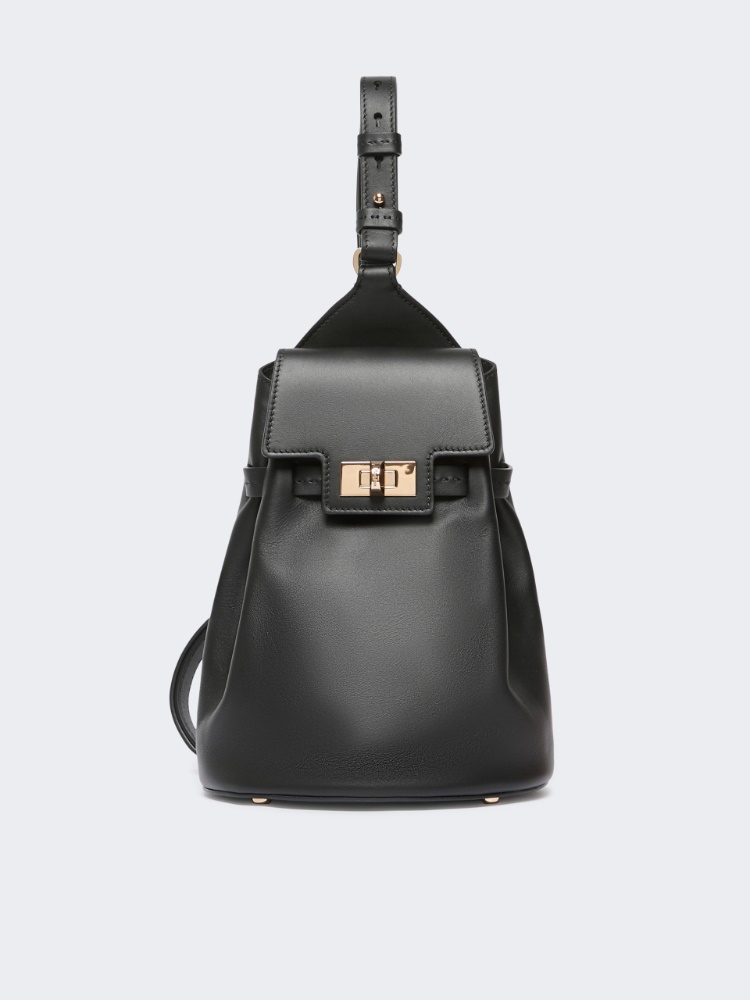 Leather, one-shoulder Margaux backpack - BLACK - Max Mara
