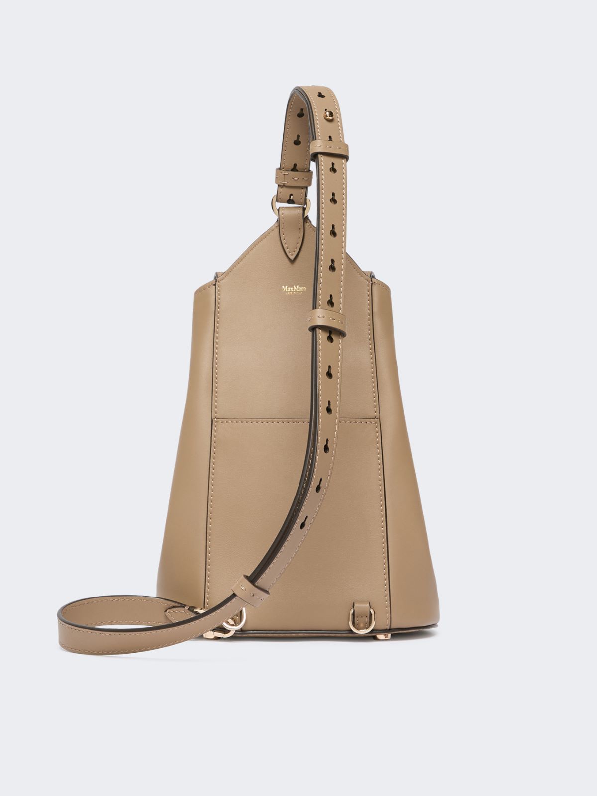 Leather, one-shoulder Margaux backpack - MUD - Max Mara - 3