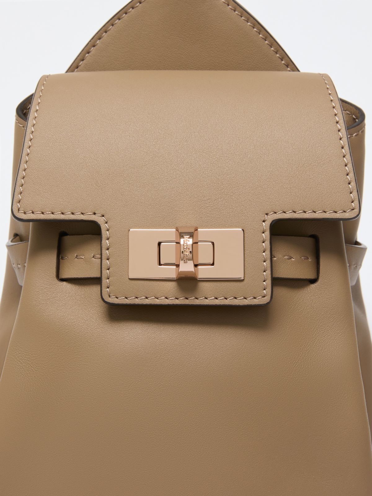 Leather, one-shoulder Margaux backpack - MUD - Max Mara - 3