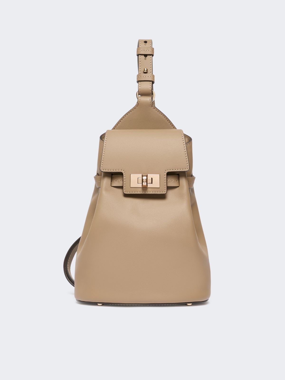 Leather, one-shoulder Margaux backpack - MUD - Max Mara