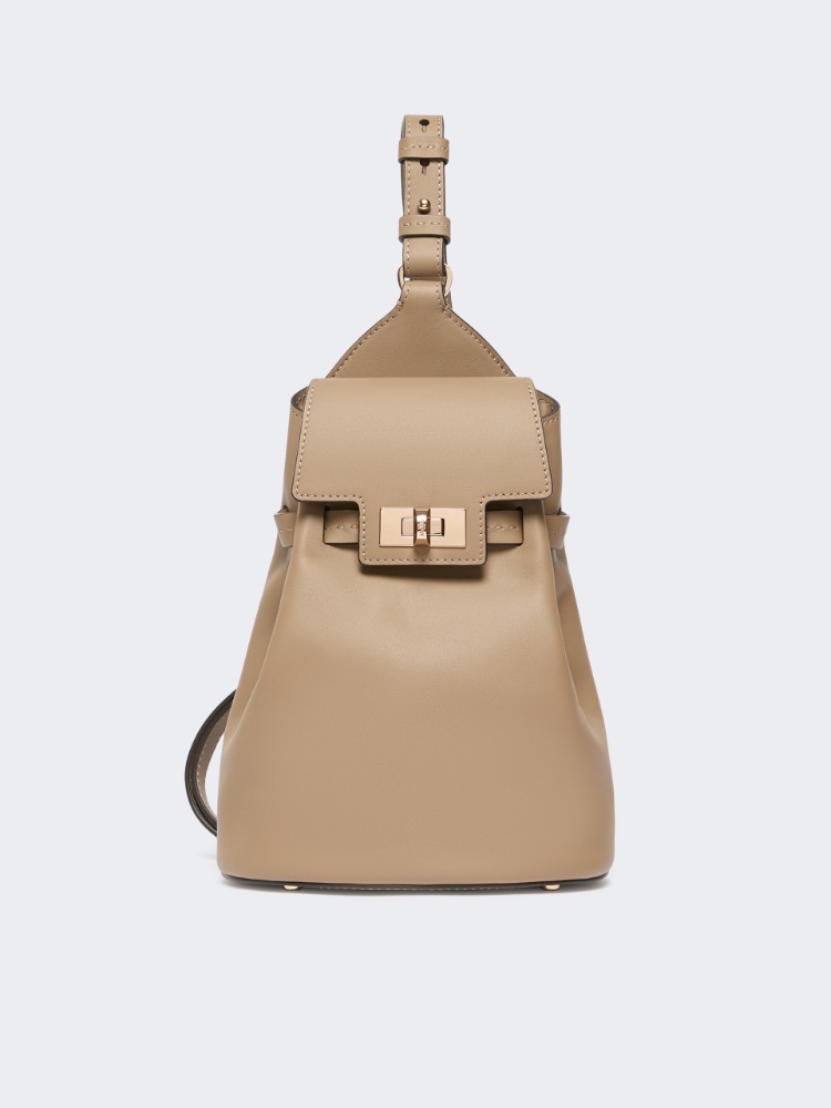 Leather, one-shoulder Margaux backpack - MUD - Max Mara