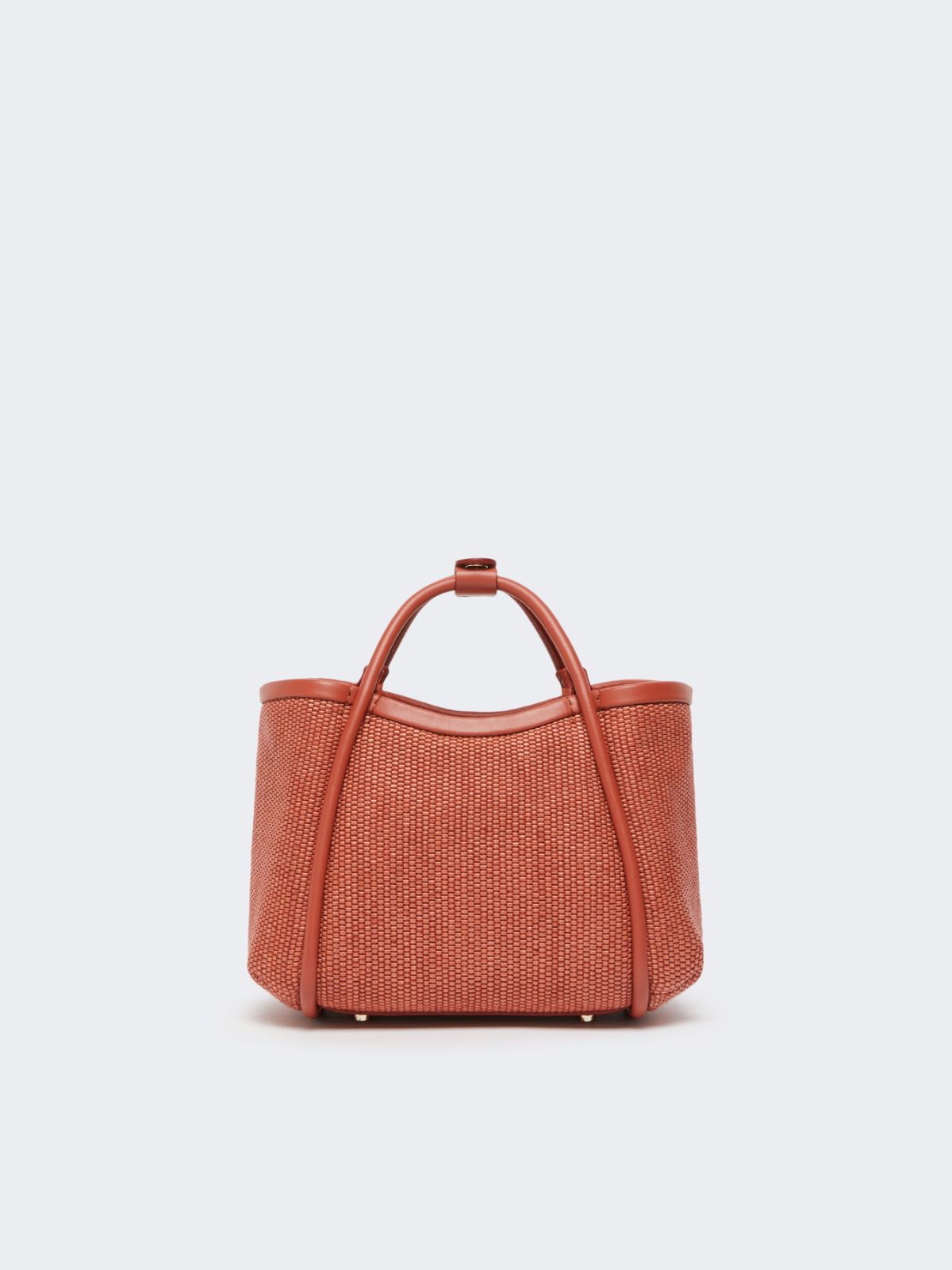 Extra-small raffia-look basketweave Marine bag - TERRA COTTA - Max Mara - 9