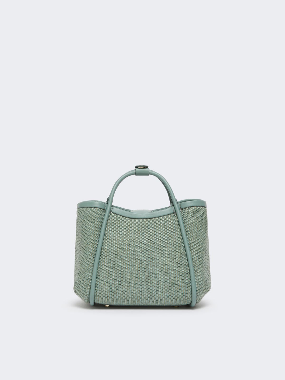 Extra-small raffia-look basketweave Marine bag - SAGE GREEN - Max Mara - 9