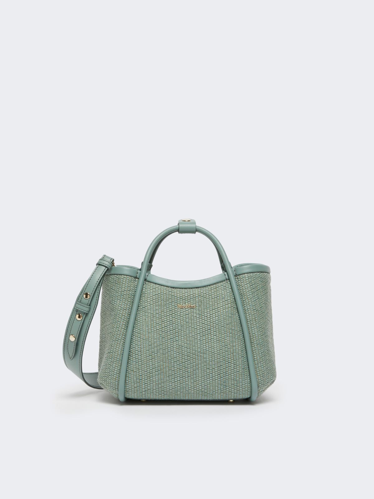 Extra-small raffia-look basketweave Marine bag - SAGE GREEN - Max Mara - 9