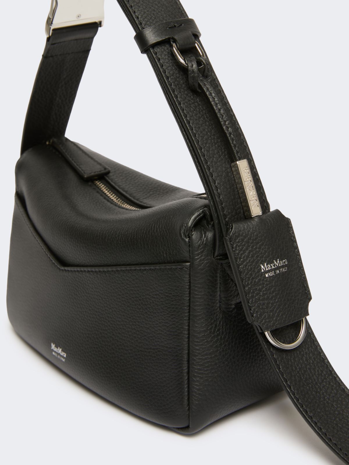 Low-sheen leather micro handbag - BLACK - Max Mara - 3