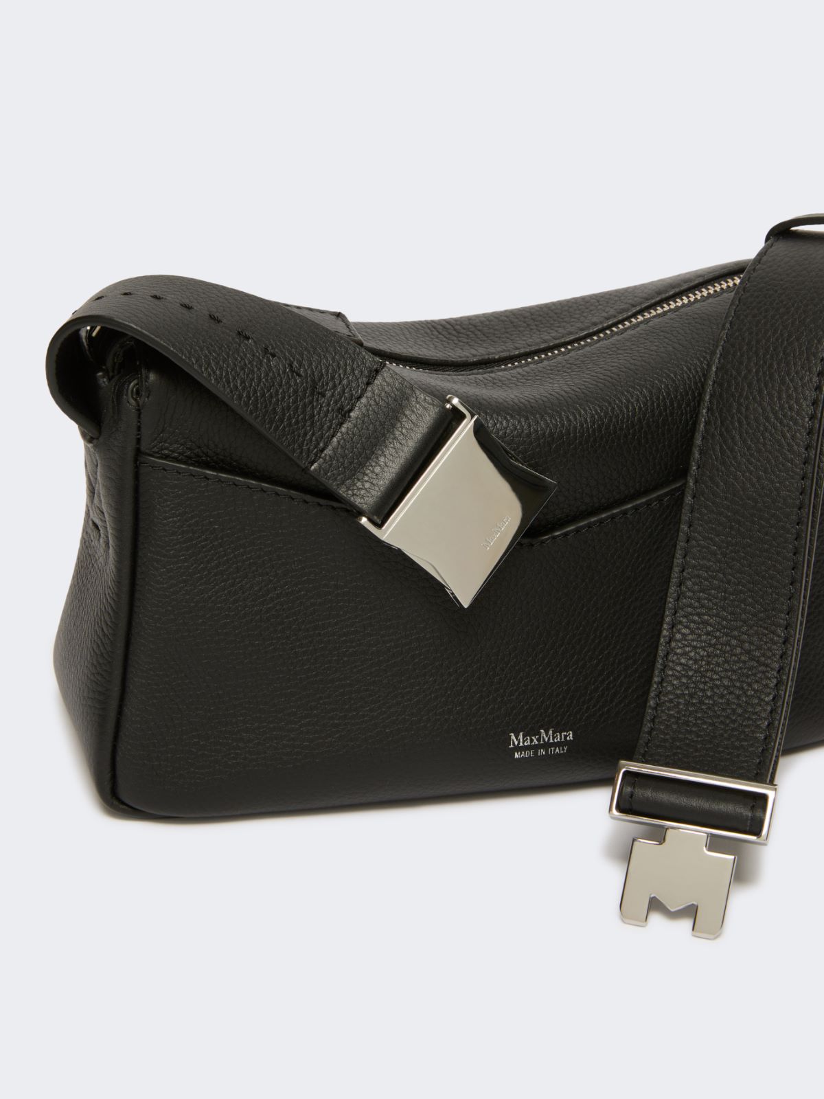 Low-sheen leather micro handbag - BLACK - Max Mara - 4