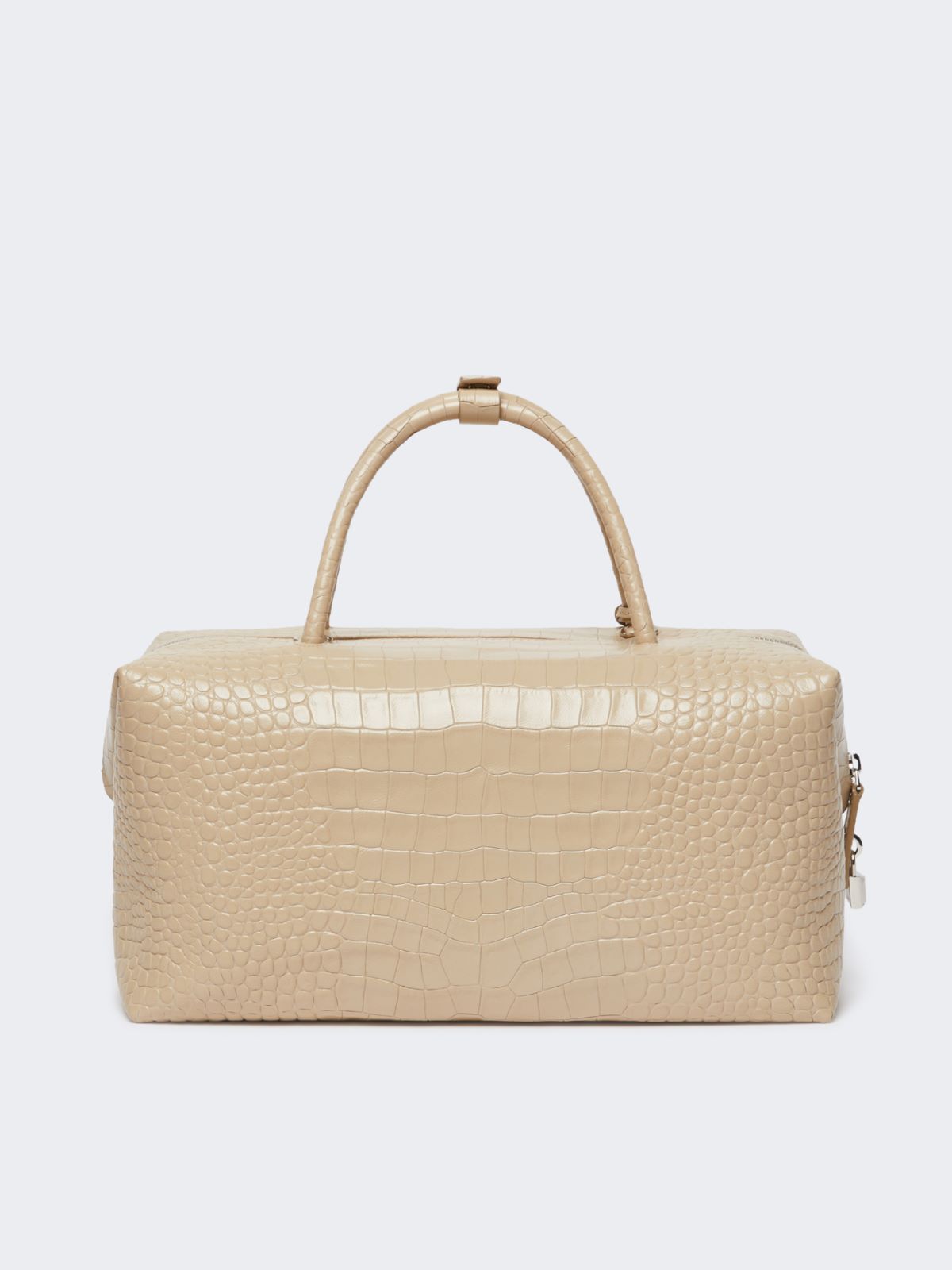 Large, crocodile-print leather Boston bag - ICE - Max Mara - 12