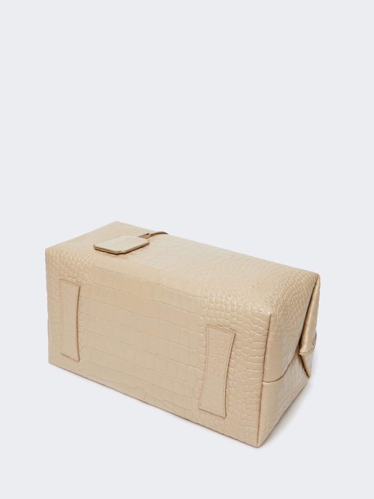 Large, crocodile-print leather Boston bag - ICE - Max Mara - 6