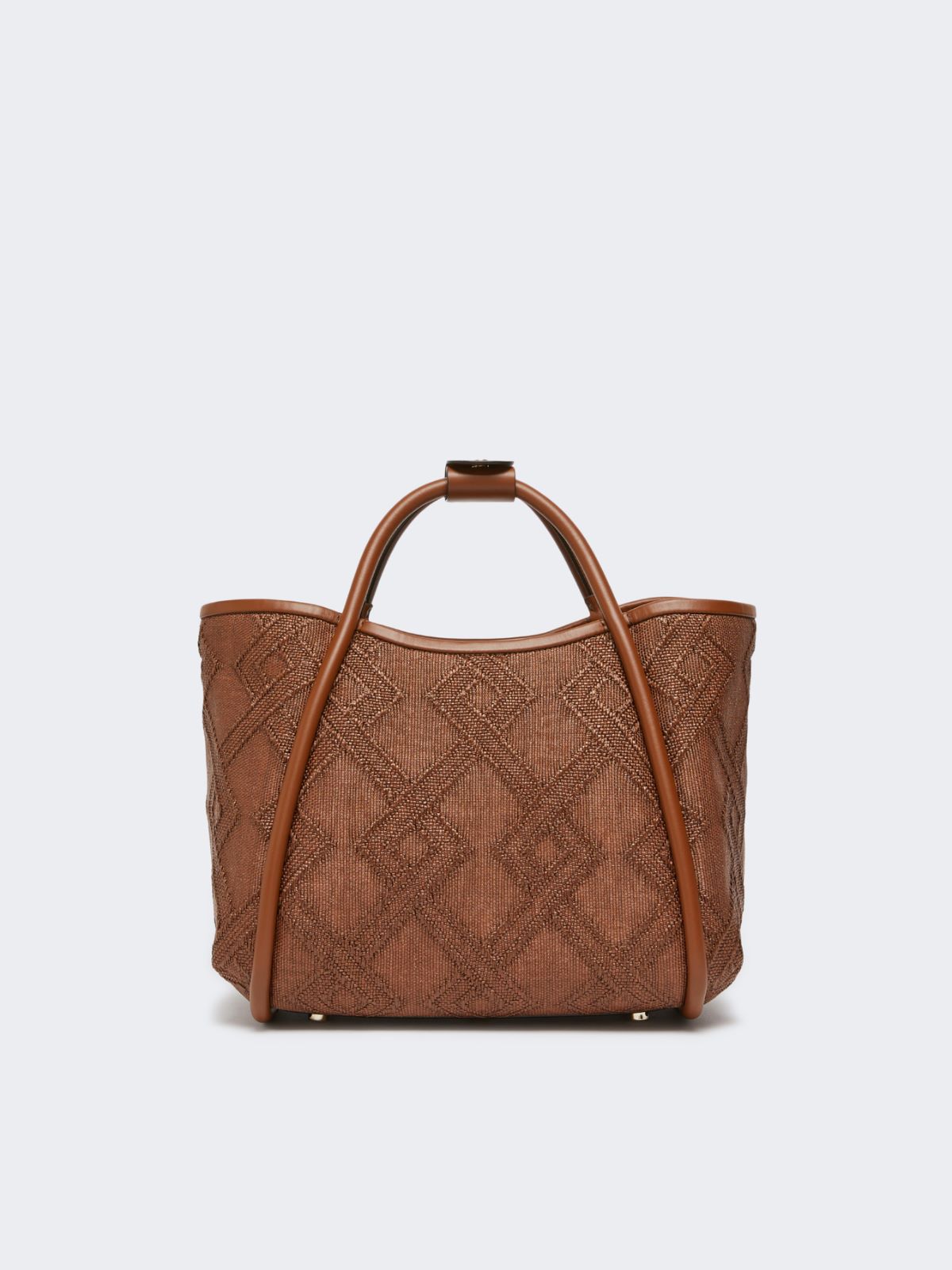 Small Marine bag in diamond-patterned basketweave - AMBER BROWN - Max Mara - 3