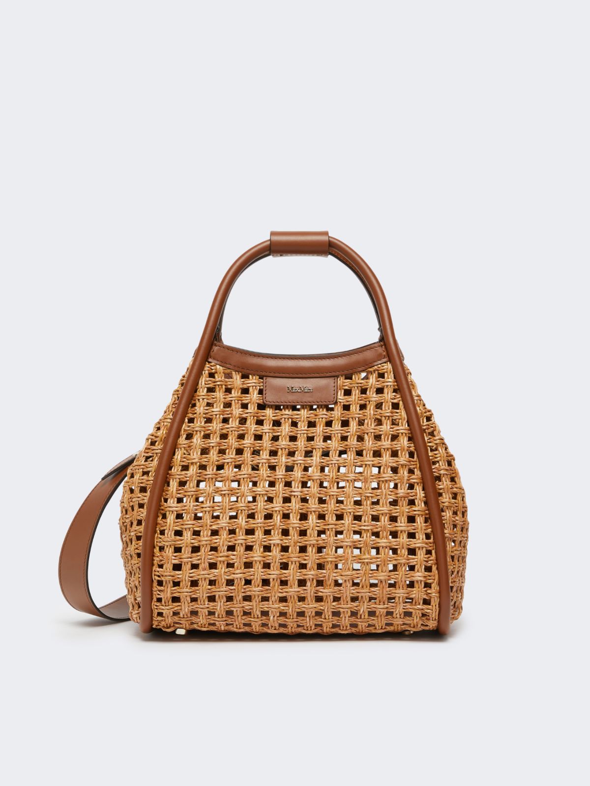 Torebka Marine small z plecionego włókna naturalnego - BEŻOWY - Max Mara - 3