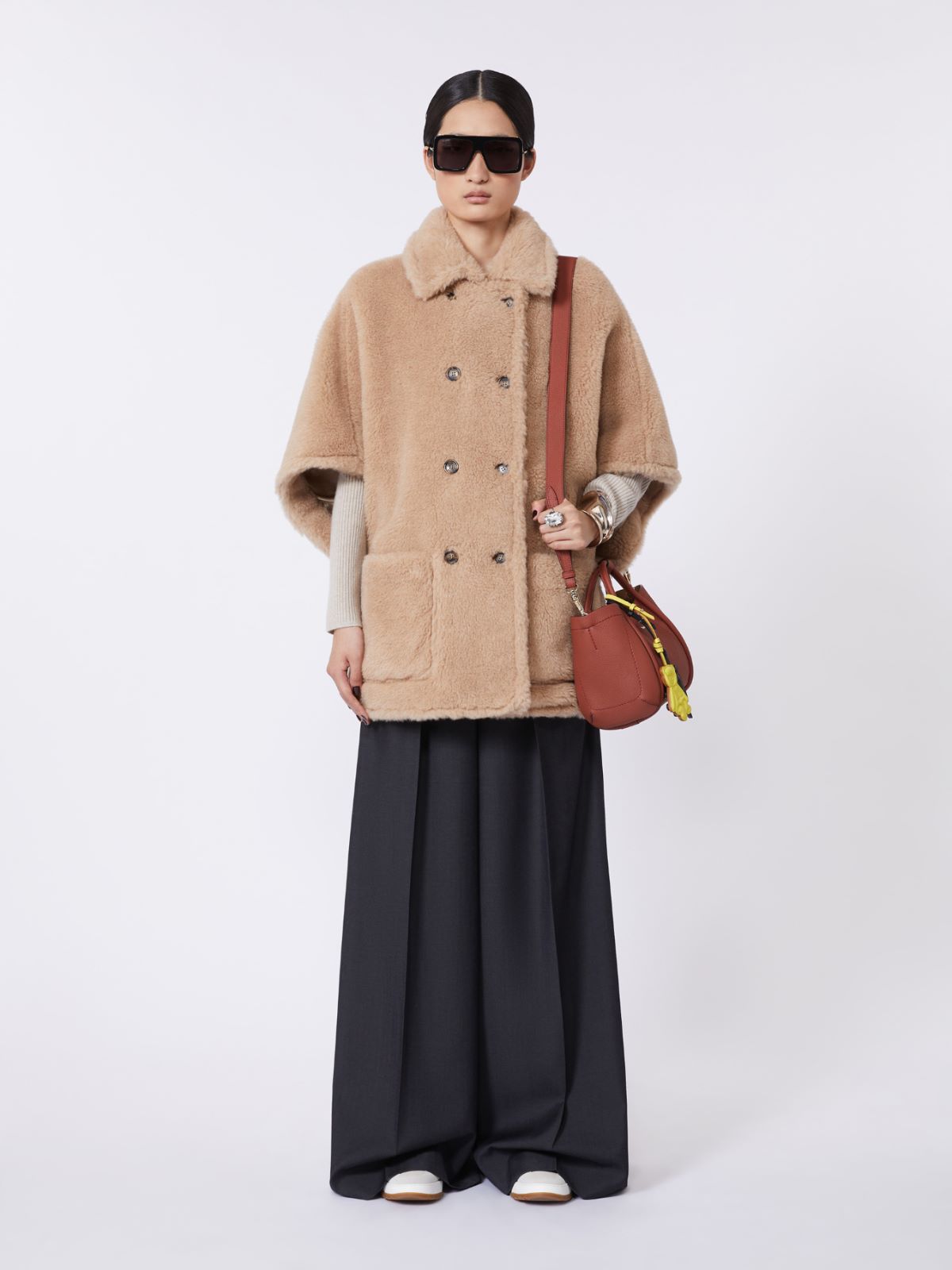 Extra-small leather Marine bag + RUST - Max Mara