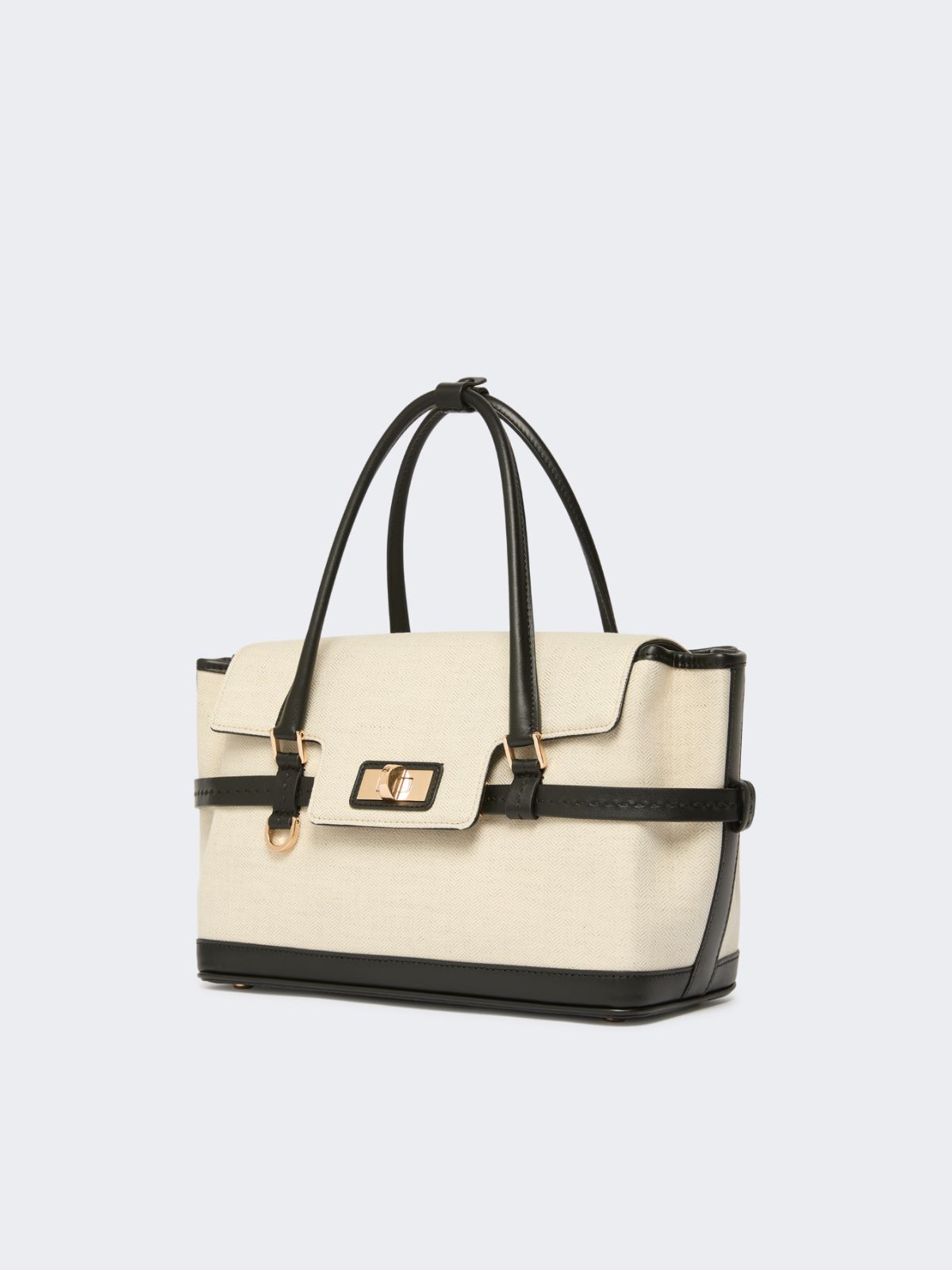 Chevron canvas and leather handbag - ICE - Max Mara - 2