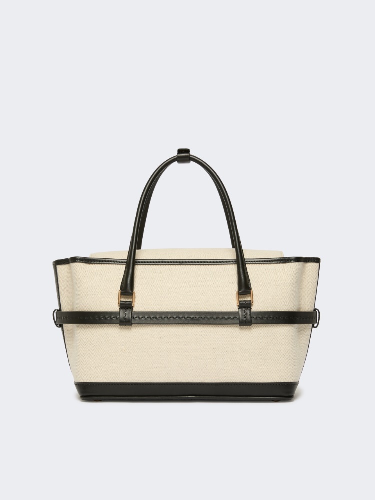 Chevron canvas and leather handbag - ICE - Max Mara - 3