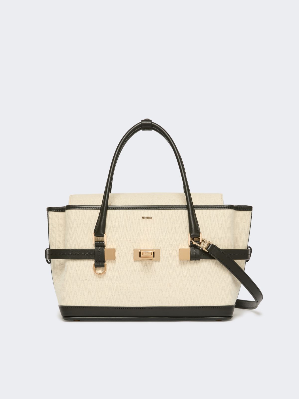 Chevron canvas and leather handbag - ICE - Max Mara - 3