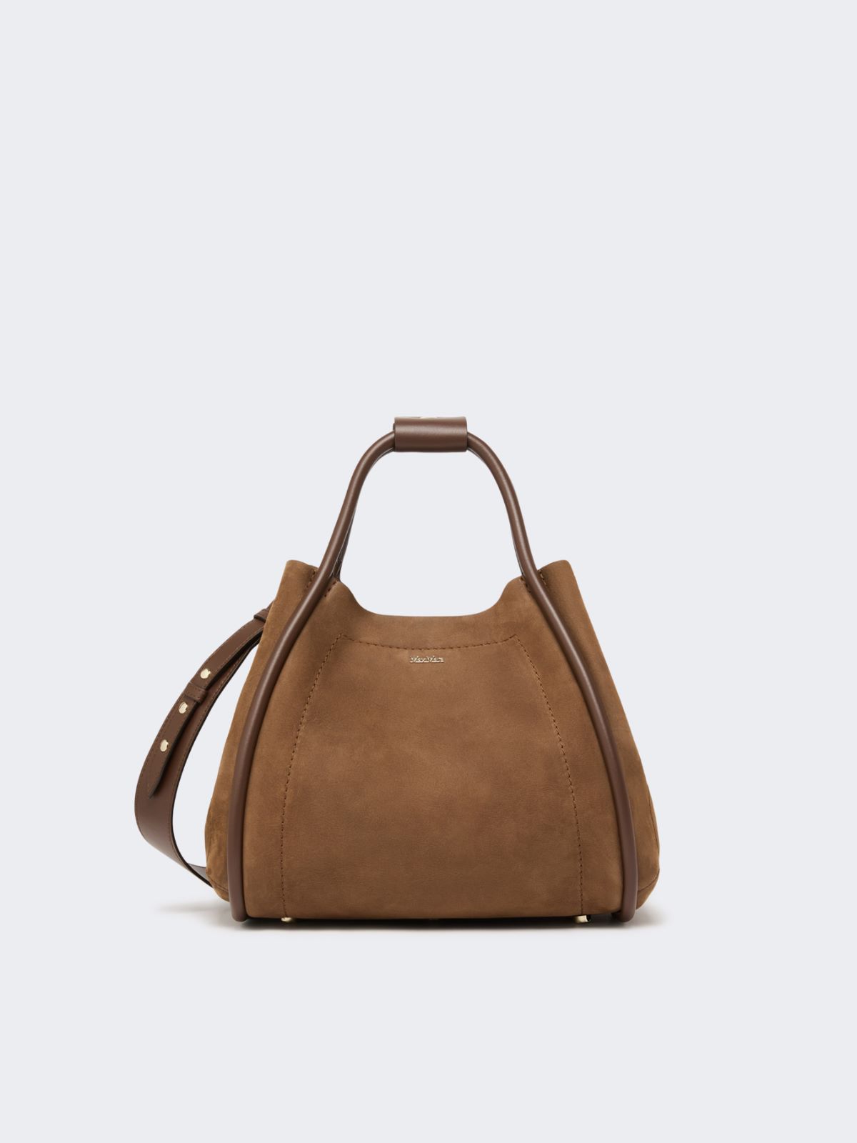 Small Nubuck leather Marine bag - DARK BROWN - Max Mara - 6