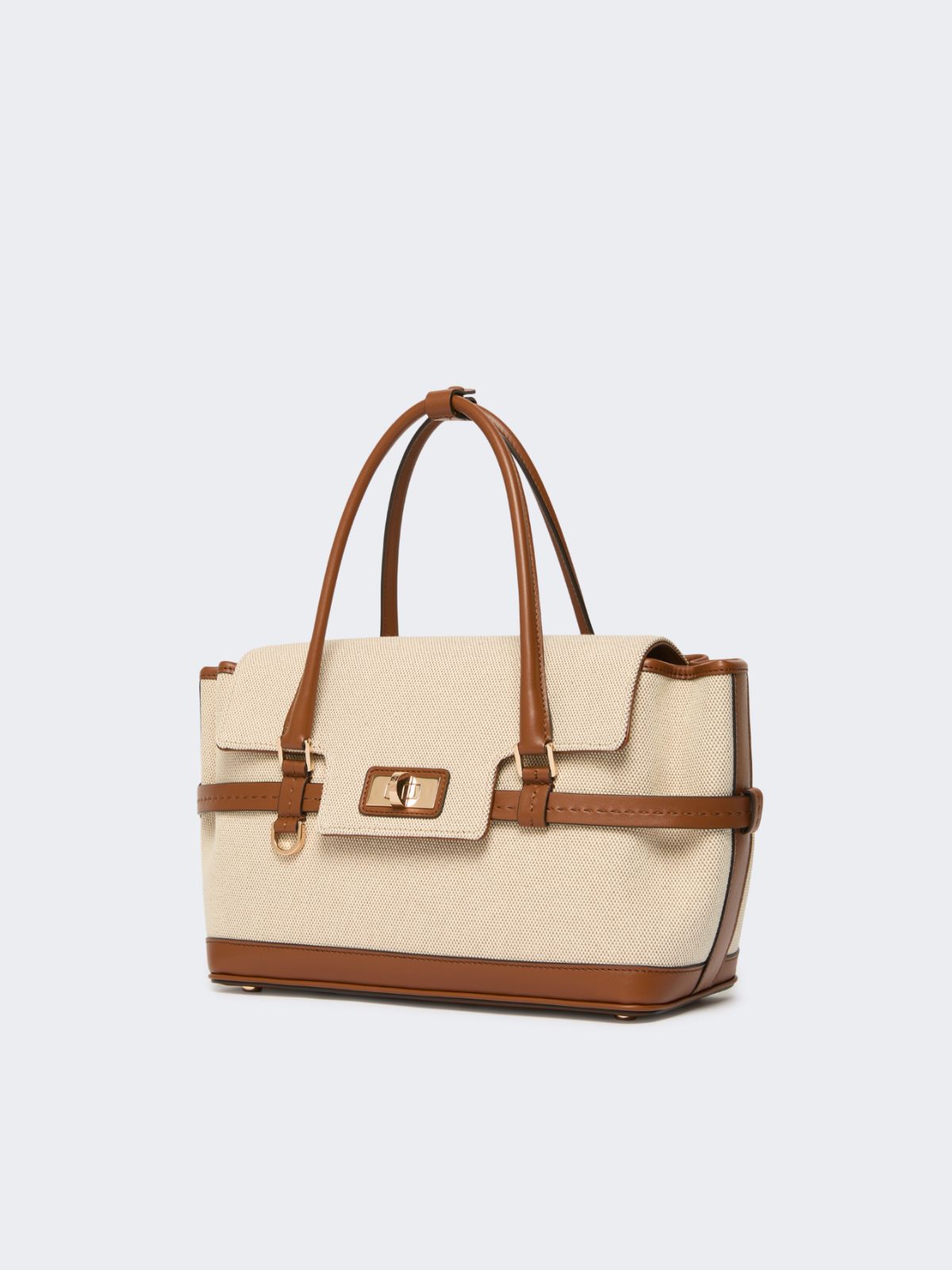 Cotton canvas and leather handbag - POWDER - Max Mara - 2