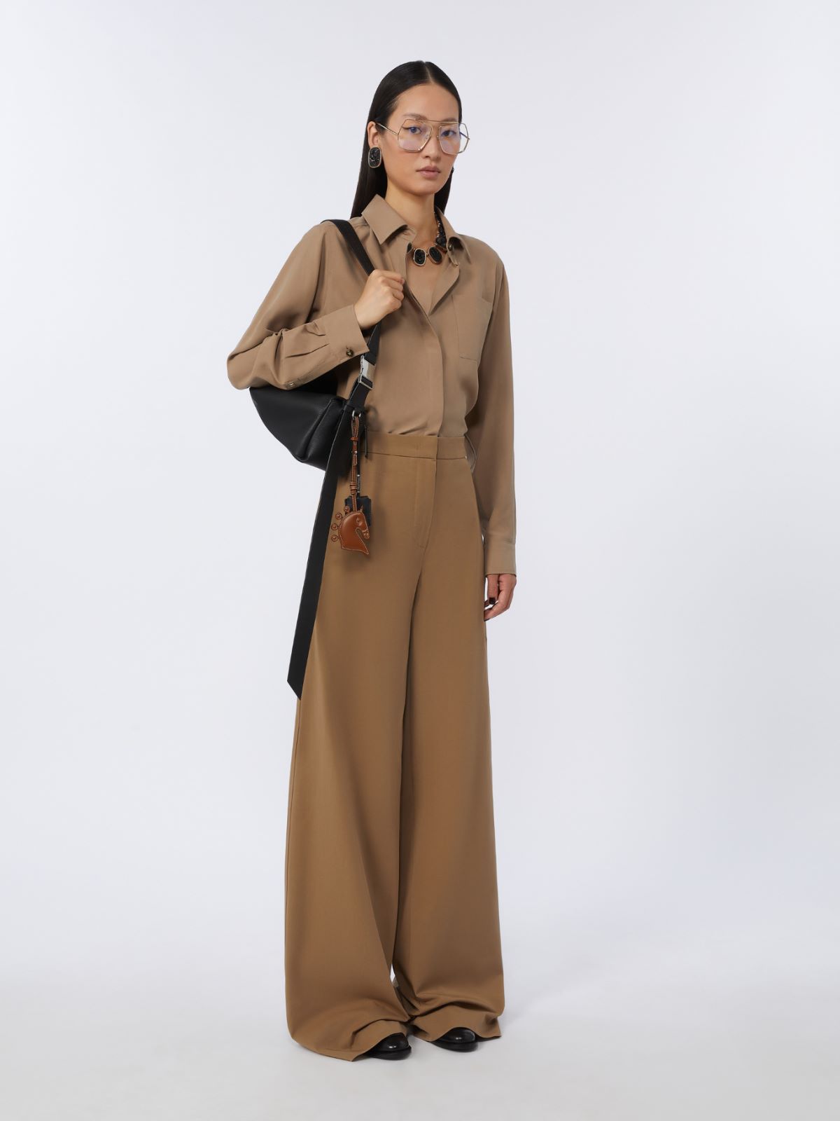 [スキッペル] カーフ レザー スモール ショルダー バッグ - BLACK - Max Mara - 11