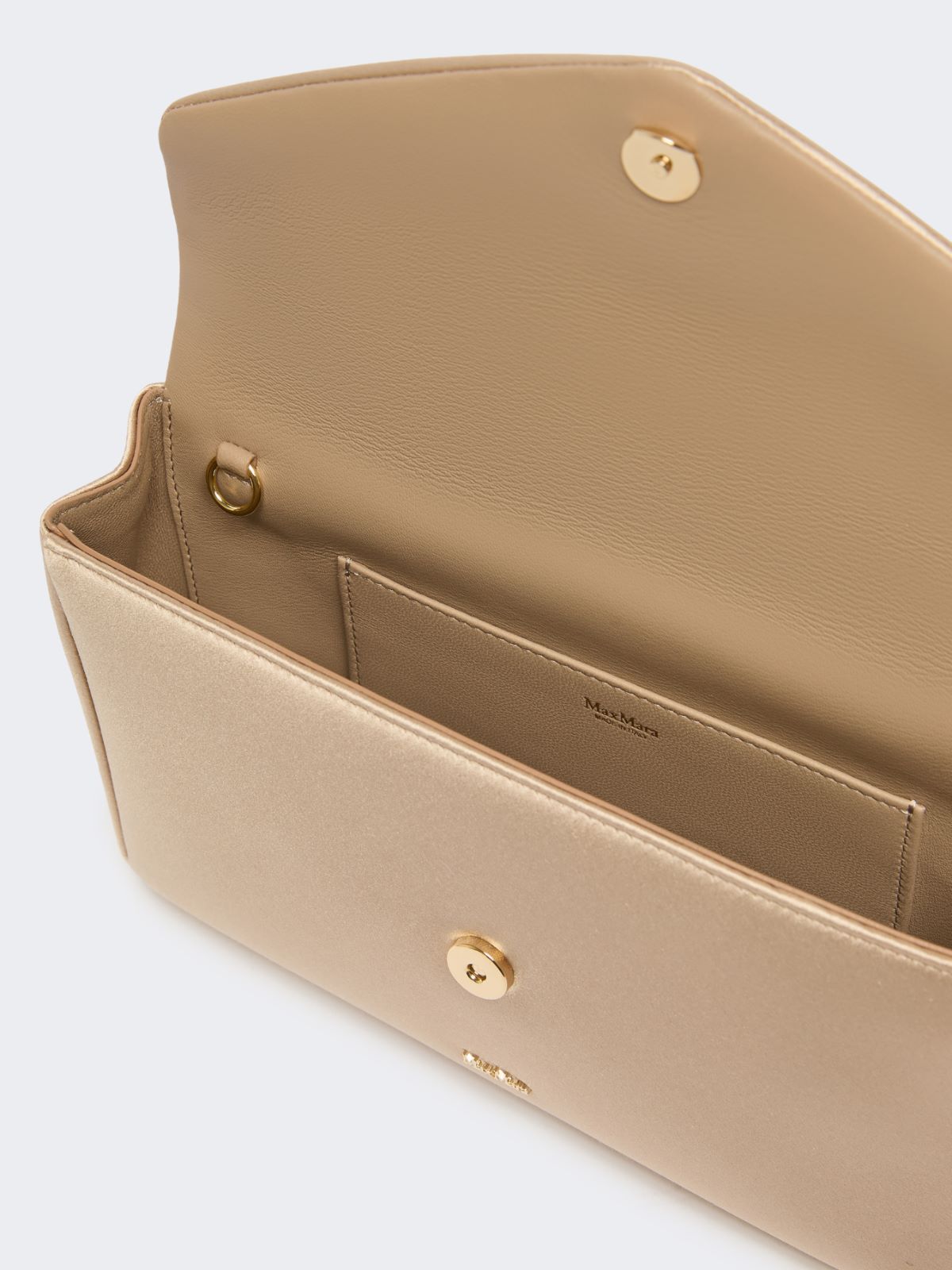 Viscose and silk satin clutch bag - BEIGE - Max Mara - 4