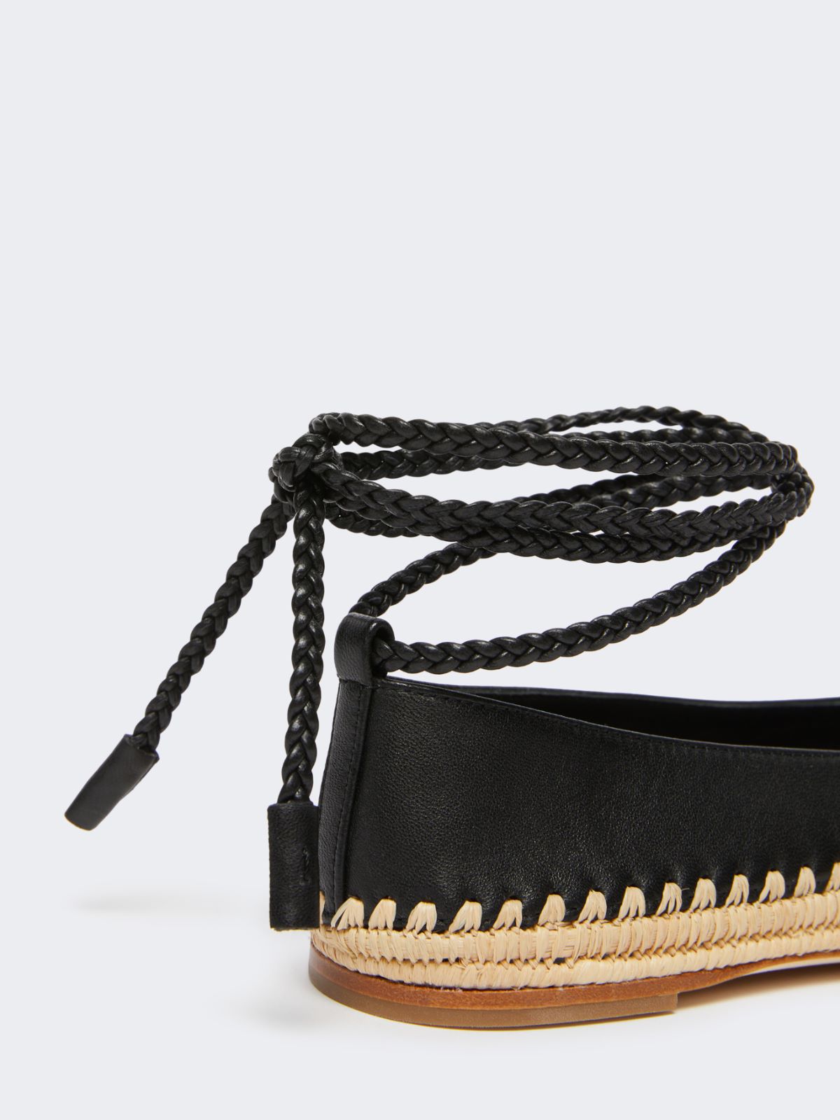Nappa and raffia ballerinas - BLACK - Max Mara - 4