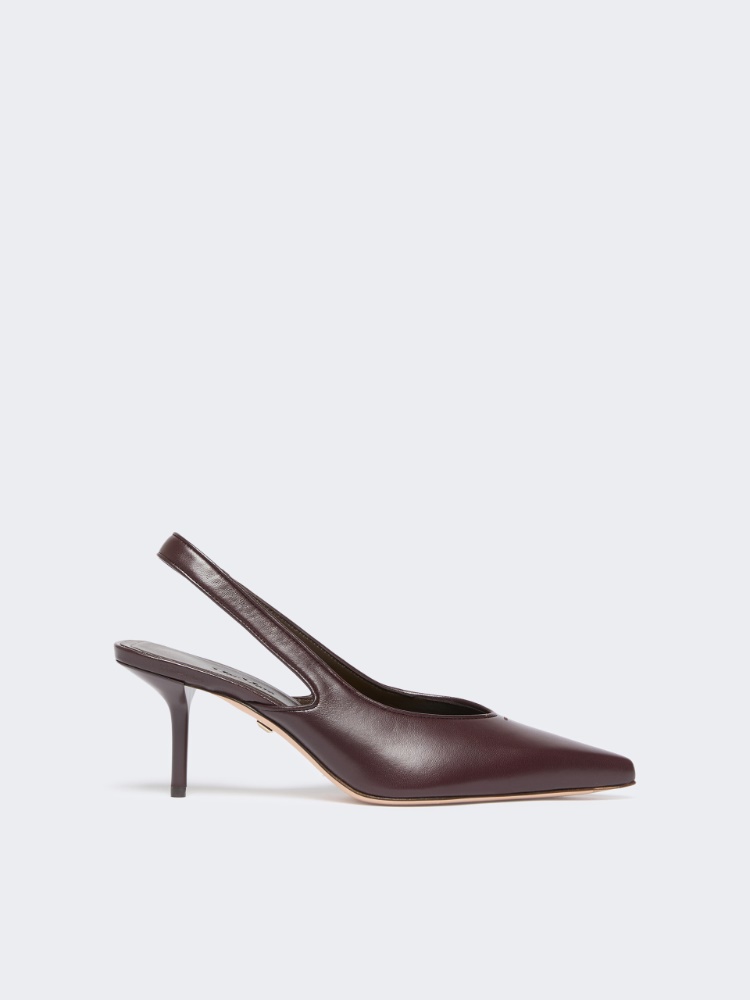 Nappa leather slingbacks - BORDEAUX - Max Mara