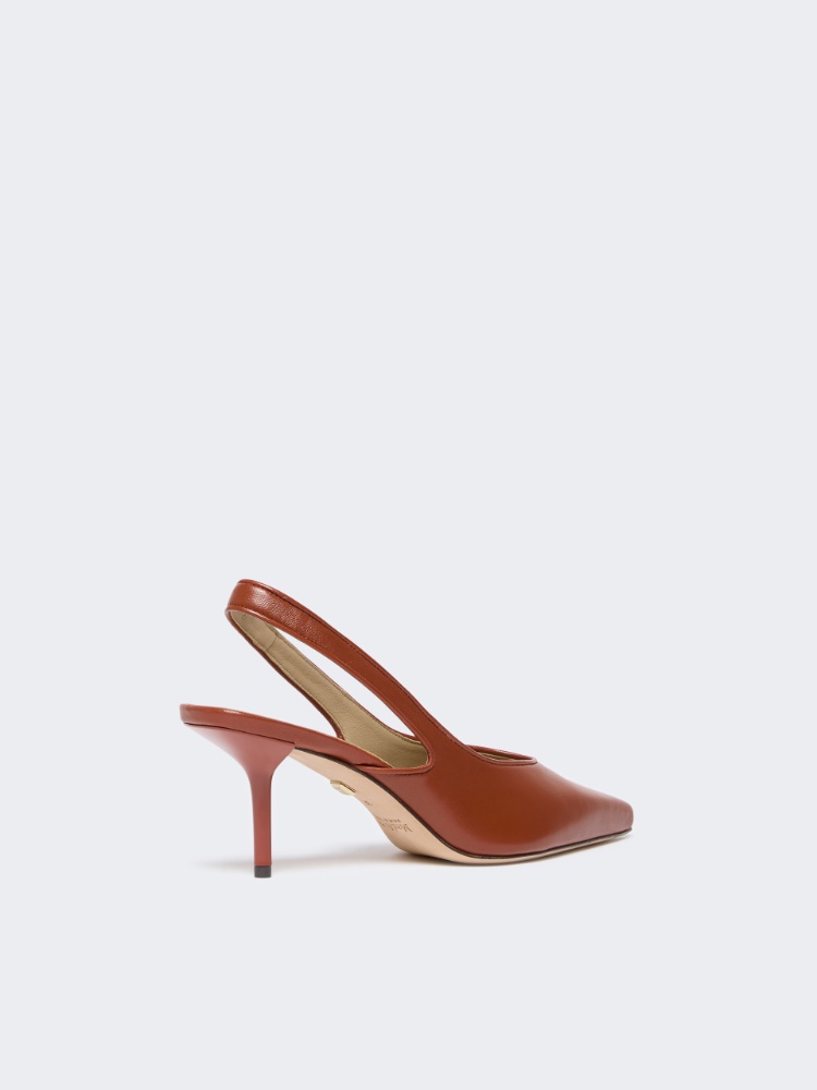 Nappa leather slingbacks - RUST - Max Mara - 3