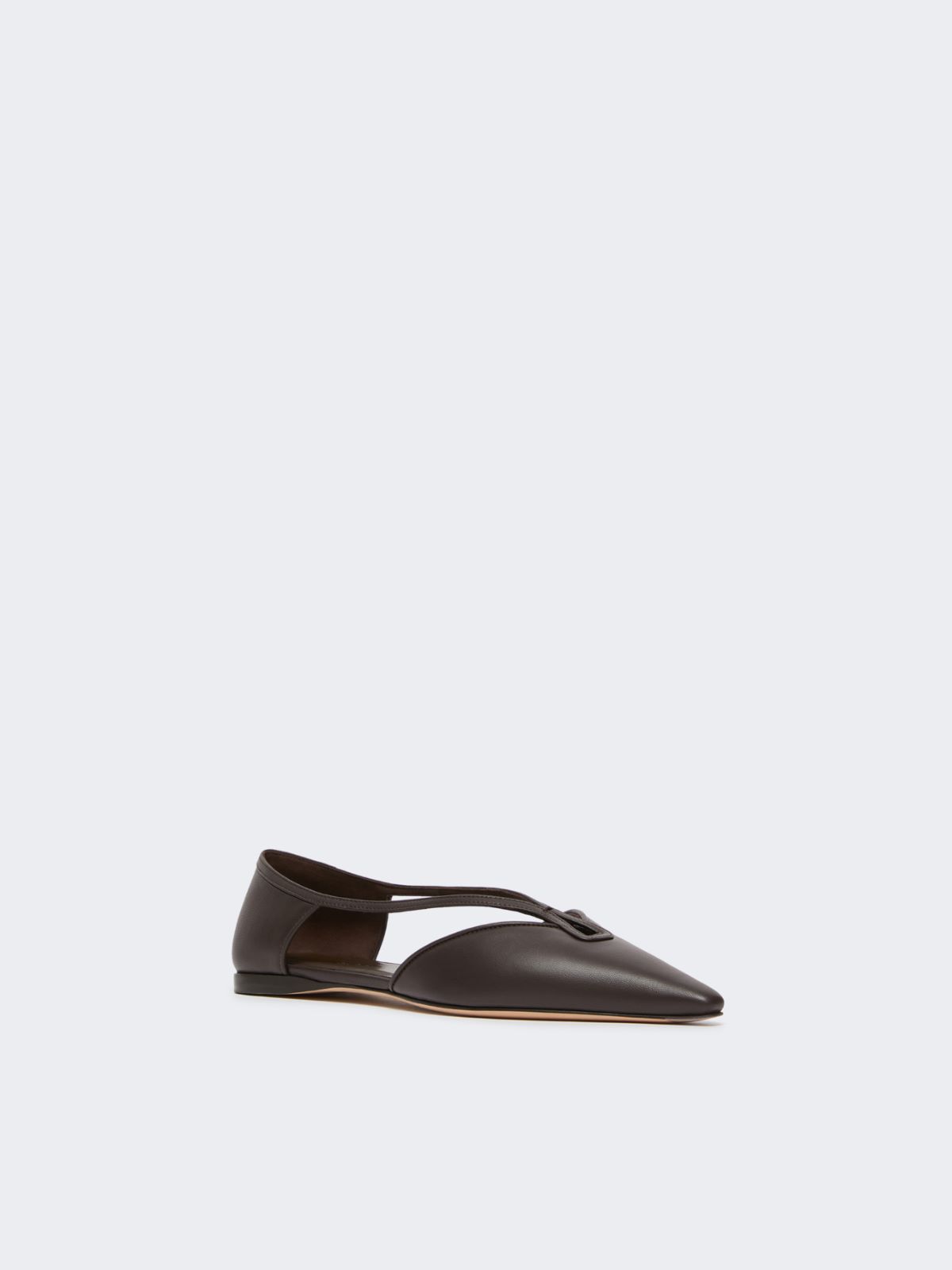 Nappa leather ballet flats - DARK BROWN - Max Mara - 2
